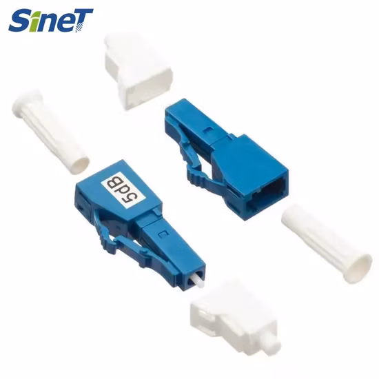 FTTH Fiber Optic 5dB 10dB LC Upc Male-Female Fiber Optic Attenuator