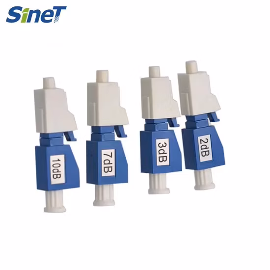 FTTH Fiber Optic 5dB 10dB LC Upc Male-Female Fiber Optic Attenuator