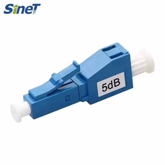 FTTH Fiber Optic 5dB 10dB LC Upc Male-Female Fiber Optic Attenuator